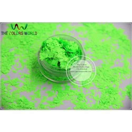DN-1 Solvent Resistant Neon Green Color Diamond Shape Glitter for Nail Polish and DIY decoration 1Pack =50g
