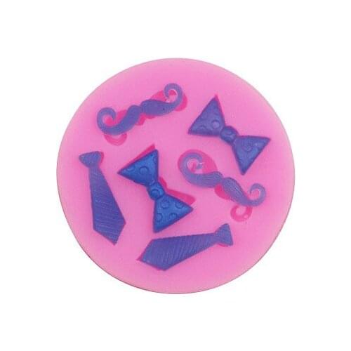 Beard Neck Tie Silicone Cake Mold for Chocolate Fondant Sugar Craft Soft Pottery Resin Dessert Pastry Bakeware Decorating Tools