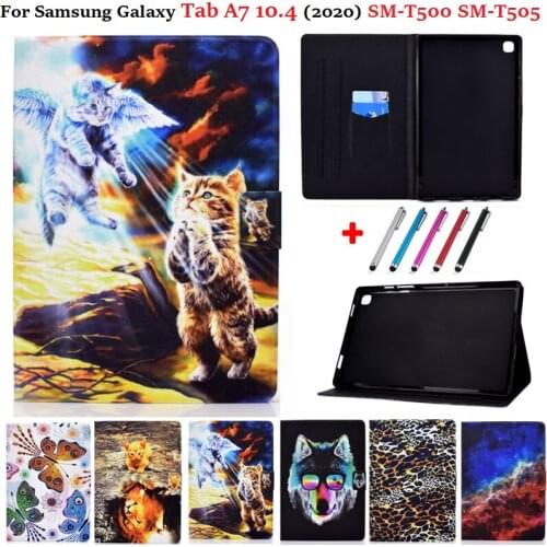 Tablet Cover For Samsung Galaxy Tab A7 10.4 inch 2020 SM-T500 T505 Cartoon SM-T505 Case For Samsung Tab A7 2020 Cover Case Pen