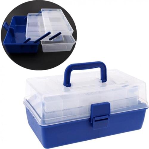 Fishing Tackle case Portable Multifunctional 3 Layers Big Fishing Tackle Box with Durable Plastic