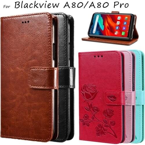 Wallet Case For Blackview A80 Flip Cover For Blackview A80 Pro Premium PU Leather Stand Protective Phone Cases