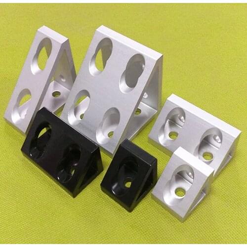 Black Silver 2020 3030 4040 2040 3060 4080 Aluminum Profile Right Angle Triangle Block Triangle Connector
