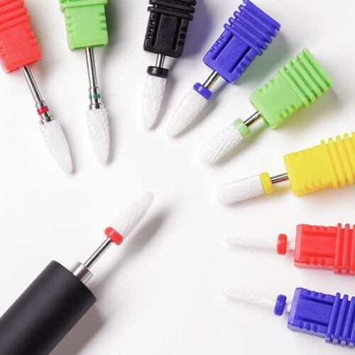 Huiyun Mill Manicure Pedicure Ceramic Nail Drill Bit Rotate Burr Cutter Bits Tools For Electric Drill Machine Nail Art Apparatus