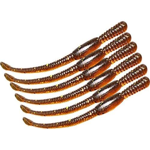 12pcs/lot 8cm 1.1g Simulation Earthworm Fishing Softbait Artificial Jig Head Bait Worms Lifelike Fishing Lure Tackle Accessories