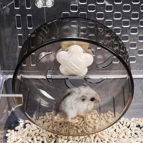 Hamster Running Wheel Transparent Cute Jogging Silent Roller Hamster Running Wheel Household Small Pet Supplies