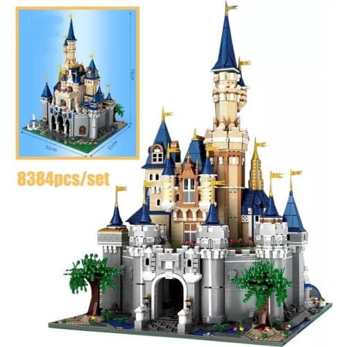 New 8388Pcs Paradise Princess Cinderella Dream Castle Creator UCS Set Building Blocks Bricks fit LeGINGlys Kids Christmas Toys