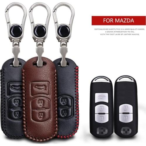 KUKAKEY Car Logo Keychain Key Case For Mazda 3 BK 2 5 6 CX5 Axela Atenza 323 626 CX3 CX7 Anti-wear Key Cover Shell For Mazda Bag