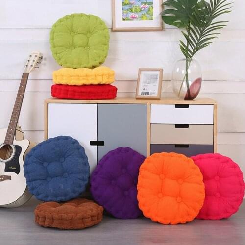 Corn Kernels Corduroy Round Seat Cushion For Sofa Tatami Decor Floor Knee Pillow Buttock Cushion Sofa Pad Home Textile 40*40cm