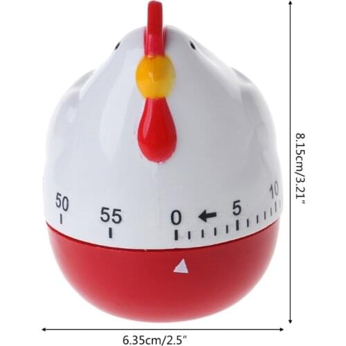 Cute Hen Shape Kitchen Cooking Timer Mechanical Countdown Clock Alarm Reminder Tool Home Decor