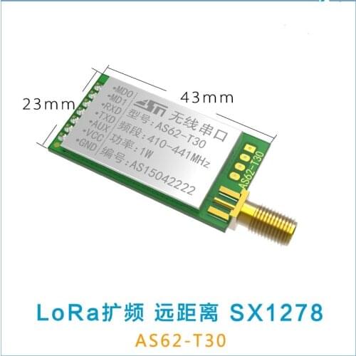 Wireless serial port module 8000M LoRa SX1278/SX1276 rf Transmitter and Receiver Module AS62-T30 UART 433MHz 1W Wireless