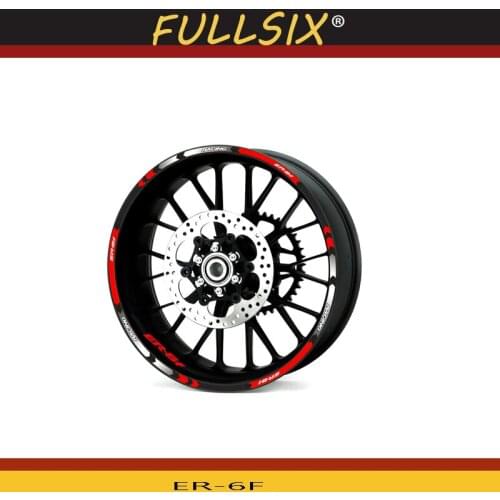 Motorcycle Rim stripes Decals 17inch Wheel Sticker Reflective Tape For KAWASAKI ER-6F Reflective sticker