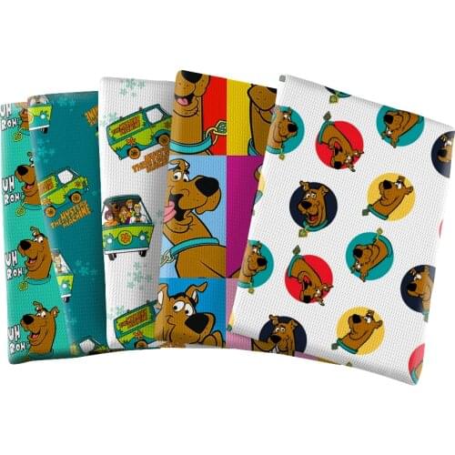 Cartoon Brown Dogs Design Pattern Printed Bullet Textured Liverpool Patchwork Tissue Kids home textile 50*145cm
