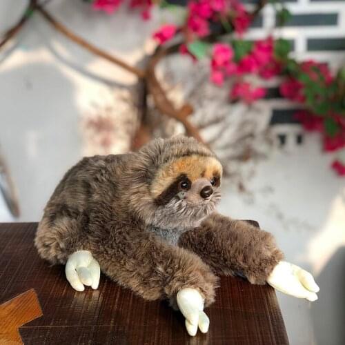 Stuffed Toy Three Toed Cuddly Lying Animals Lifelike Soft Plush Sloth Critters Real Life Plush Stuffed toy children kids gift