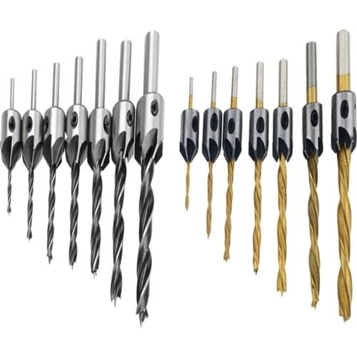 3-10mm 1Pc flute Countersink Drills BitS countersunk head drilling Bit Set 3 Tips Woodworking drill