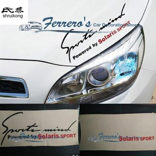 Free shipping 1pc Solaris logo car styling car sticker of light brow for HYUNDAI Solaris VERNA