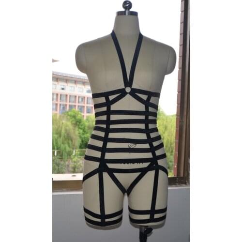 New Supremacy Bady Harness fashionable sexy geometric black bady cage metal ring for lady