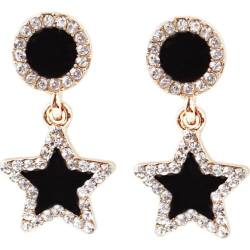 New Earrings Fashion Jewelry Crystal Star Geometric Design Earrings Versatile Earrings Earrings Wholesale Earrings For Women