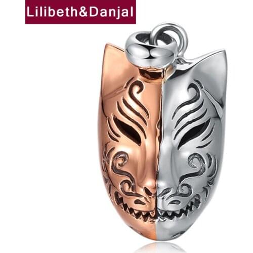 Fox Mask Necklace Pendant Real 925 Sterling Silver Vintage Fashion Jewelry Women Men 2021 Free Shipping Collares Para Mujer P20