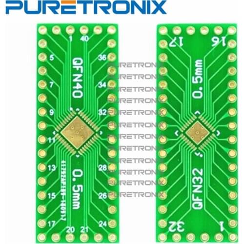 10pcs QFN32 to DIP32 QFN40 to DIP40 adapter 0.5mm pitch