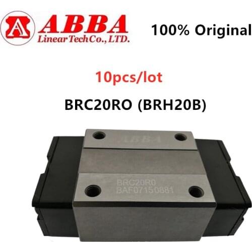 10pcs Original Taiwan ABBA BRC20RO BRH20B Slider Block Linear Rail Guide Bearing BRC20R0 for CNC Router Laser Machine 3D printer
