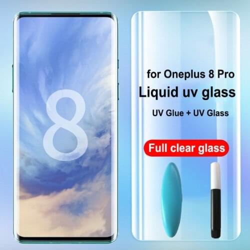 Full Glue Nano Liquid UV Tempered Glass For Oneplus 8 7T 7 Pro UV Coverd Screen Protector For One Plus 8 7 7 T Pro Protect Glass