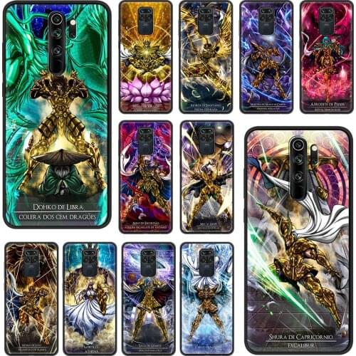 Silicone Case for Xiaomi Redmi Note 9S 9 8 Pro 8T 7 Soft Cover 9A 9C 8A 7A 6 6A 10X Phone Funda Shell Saint Seiya Knights Coque