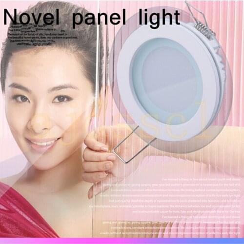 LED Panel Downlight Round Glass Cover Lights 6W 12W 18W Dimmable AC110V220V High Bright Ceiling Recessed Lamps AC85-265 + Driver
