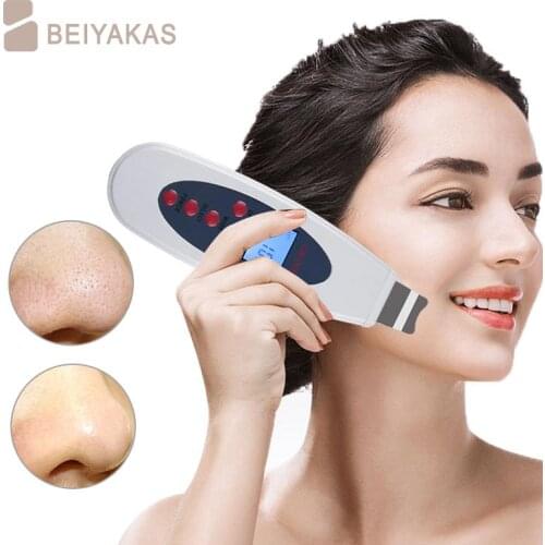 Facial cleansing ultrasonic skin scrubber deep cleansing to remove acne, exfoliating blackheads beauty tool
