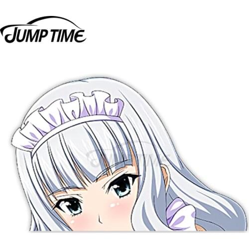 Jump Time Anime High School DxD Hanakai Momo 13 6.6 Bumper Window Helmet Vinyl Decal Peeker Car Stickers