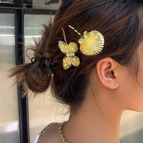 Gold Hair Clip Butterfly Clips Flower Barrette Hair Clips Rhinestone Hair Pins with Words Hairpin for Women Hair Accessories