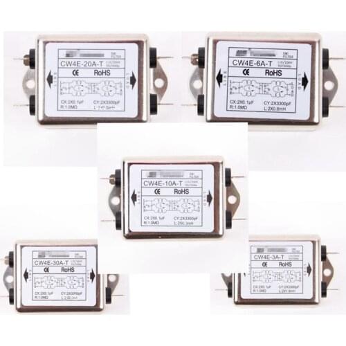 1PCS Single Phase AC Power Line EMI Filter Unipolar Series AC 115V/250V, 50/60Hz