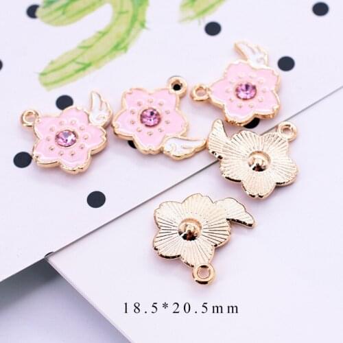 10pcs/Lot 18.5*20.5mm Diy Angel Wing Handmade Oil Enamel Charms Design for Jewelry Making Earring Bracelet or Necklace