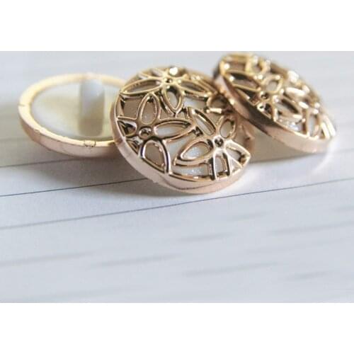 10pcs 18mm Sewing Black&Gold Buttons Sweater Coat Vintage Round Retro Buckle Sweater Windbreaker Suit Clothing Accessories Diy