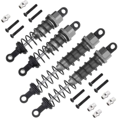 4pcs Aluminum Front & Rear Shock Absorber 0016 0017 for WLtoys 1/12 12428 12423 RC Car Parts