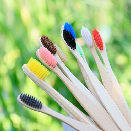 5PCS New Environmental Bamboo Charcoal Health Toothbrush for Oral Care Teeth Cleaning Eco Medium Soft Bristle Brushes