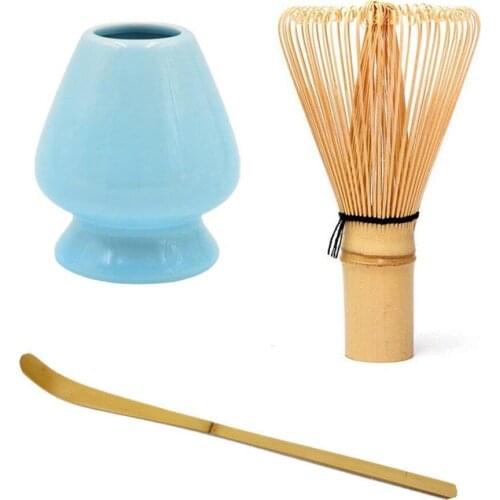 Tea Whisk Set - Tea Whisk + Scoop + Tea Spoon + Deep Whisk Holder Bamboo Janpanese Style Tea Set Accessories