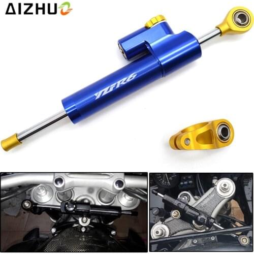 CNC Aluminum YZF R6 Motorcycle Steering Stabilizer Damper Safety Control For YAMAHA YZF R6 1999 2010 2011 2012 2013 2004