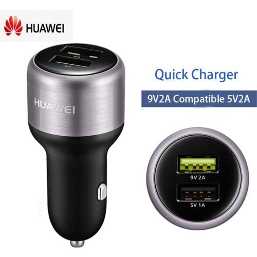 Huawei P9 Car Fast Charger Original 2 USB Supercharge 9V2A USB Type C Cable M5 Pro Lite Nova 2 s 3 4 3e 4e Honor 8 9 V8 V9 Note8