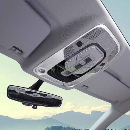 Car Accessories Front Rear Reading Light Lamp Cover Trim Frame Sticker Stainless Interior Decor for Audi Q5 FY 2017-2020