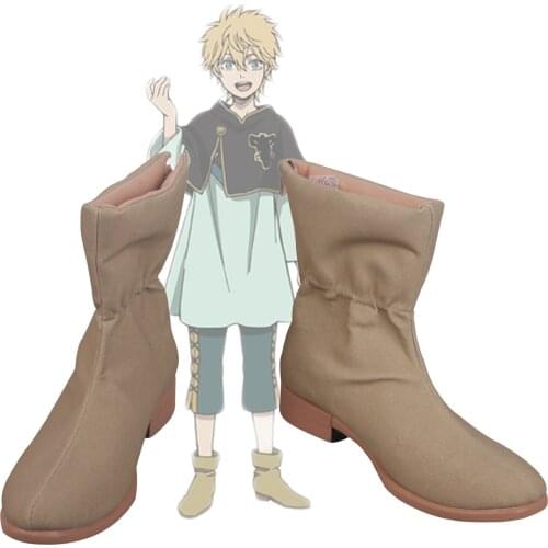 Black Clover Luck Voltia Cosplay Boots Rakku Borutia Customized Shoes Any Size for Boys and Girls