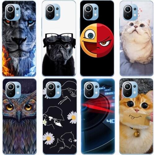 For Xiaomi Mi 11 Case Rose Wolf Cute Patterned Cover Soft Silicon Phone Case for Xiaomi Mi 11 Pro Top Quality