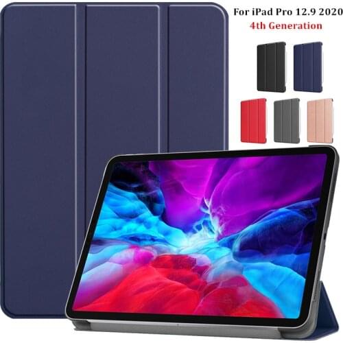 PU Leather Case for iPad Pro 12 9 Case 2020 Smart Magnetic Folding Folio Funda for iPad Pro 12 9 2020 4th Generation Case Cover