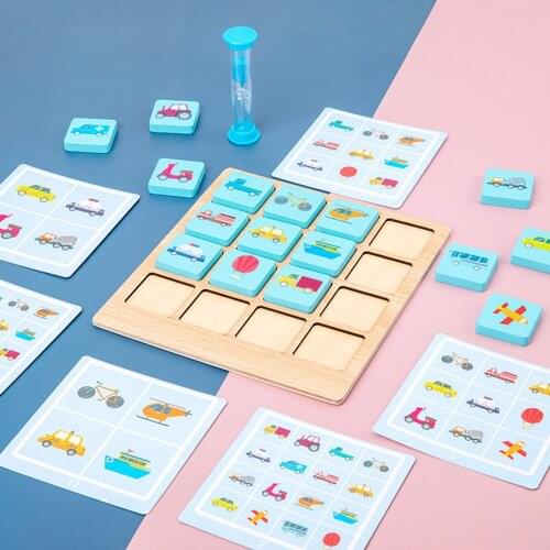 Kids Montessori Puzzle Board Game Instant Photo Memory Chess Children Brain Power Early Educational Memory Training Puzzle Toys