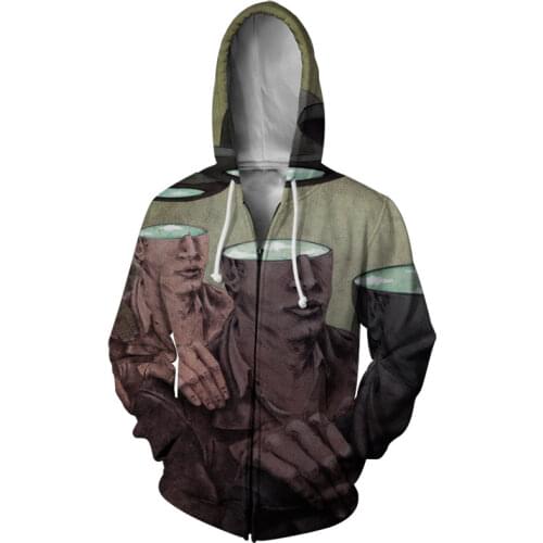 JUMEAST Hoodie Man Zipper 3D Regular Printed Magic Style Zipper Hooded for Men Long-sleeved Hooded Sweatshirt S-7XL Streetwear