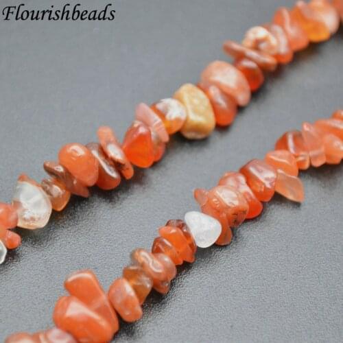 5~8mm Natural Red Carnelian Irregular Shape Stone Chips Loose Beads 1 Strand