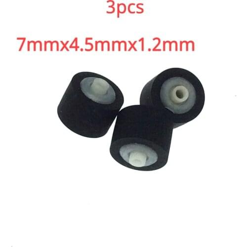 3pcs 7mmx4.5mmx1.2mm rubber pinch roller wheel belt pulley for walkman tape recorder cassette deck audio stereo player