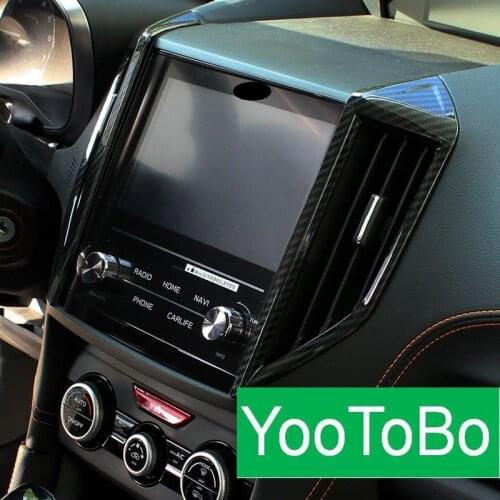 Dashboard Middle Air Vent Cover For Subaru XV Crosstrek 2018 Carbon Fiber Interior Accessories