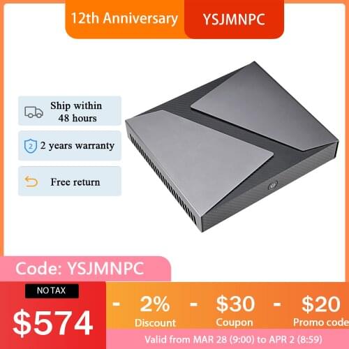 Intel 8th Gen coffee lake i9 8950HK Mini Gaming pc Fan Cooling Windows 10 Pro Linux 6 cores 4k hdmi dp Type-C USB 3.1 Desktop PC