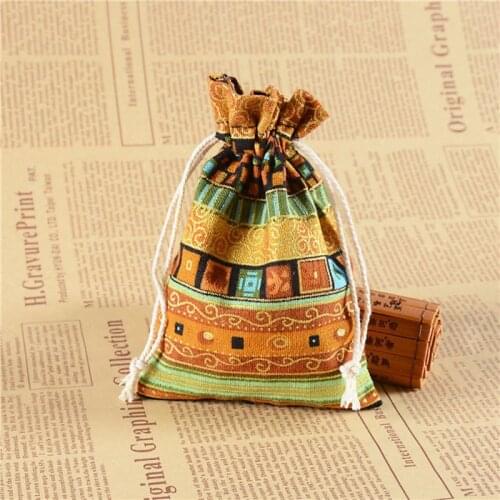 10pcs Chinese Style Mini DND Dice Bag Board Game Cotton Tarot Card Storage Bag Jewelry Gift Bag 10*14cm Drop Shipping