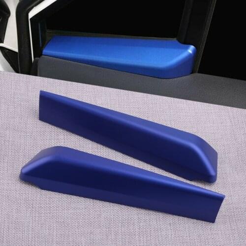 2Pcs Car Blue Inner Front Door Window A Pillar Post Triangle Cover Trim Molding Fit For Toyota CHR C-HR 2017 2018 2019 2020